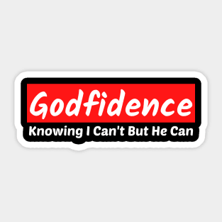 Godfidence - Christian Saying Sticker